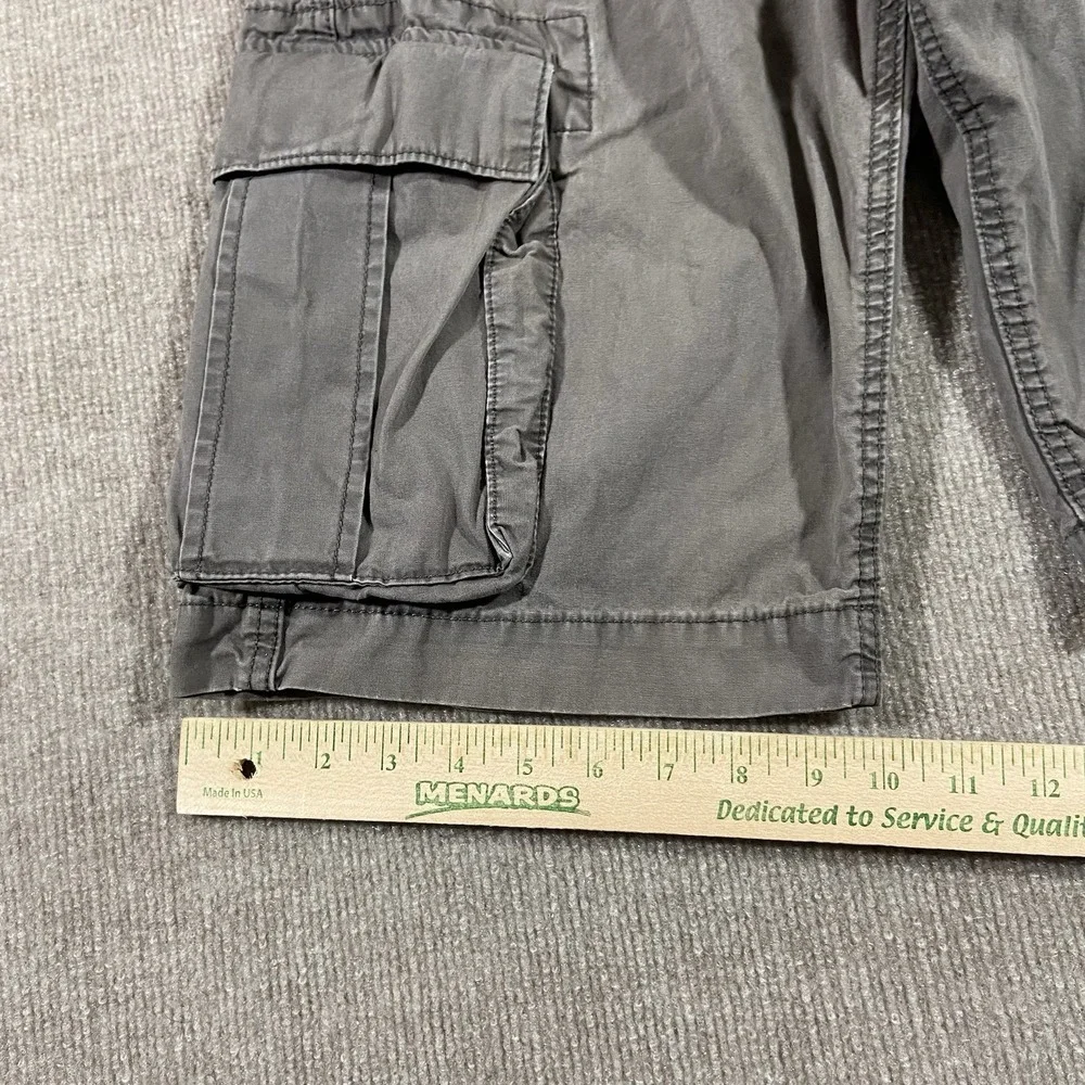 Gap Khakis Lived In Cargo Shorts Mens 31 Grey Relaxed Fit Cotton Utility Outdoor